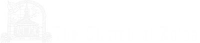 The Church at Koloa logo featuring white lettering and a line illustration of the historical church building.