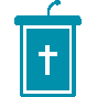 Clipart representing a pulpit at The Church at Koloa.